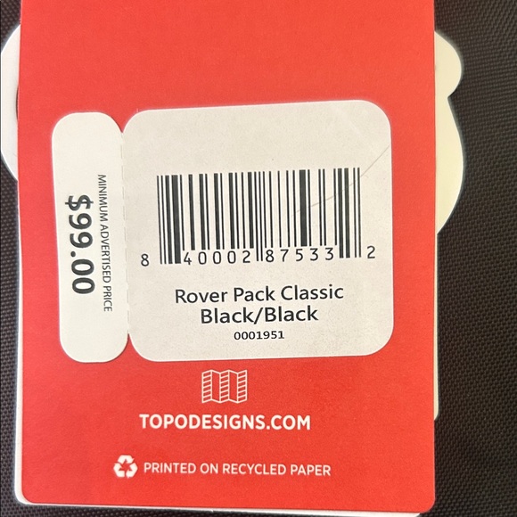 Topo Designs Black Rover Pack Backpack - Picture 2 of 4